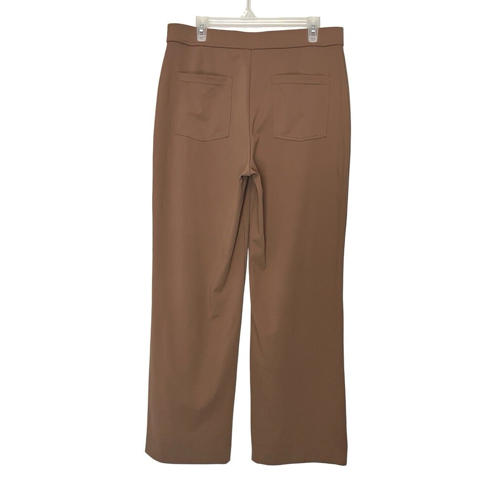 Halara Wide Leg Pants XL Tall Brown High Rise Stretch Pull On Office Casual - Picture 2 of 6